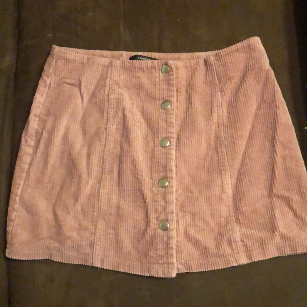 Button down corduroy style skirt